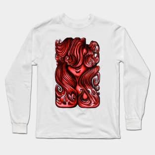 Luscious Locks - Cherry Tomato Red Long Sleeve T-Shirt